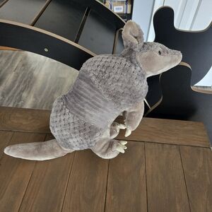 Large Gray Plush Armadillo Plush Stuffed Animal